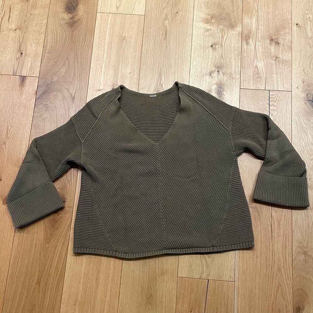 Green Free People sweater